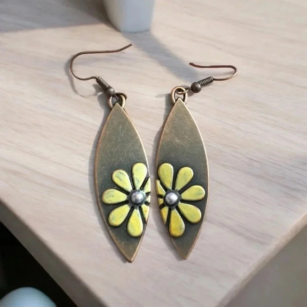 Bohemian Flower Dangle Earrings